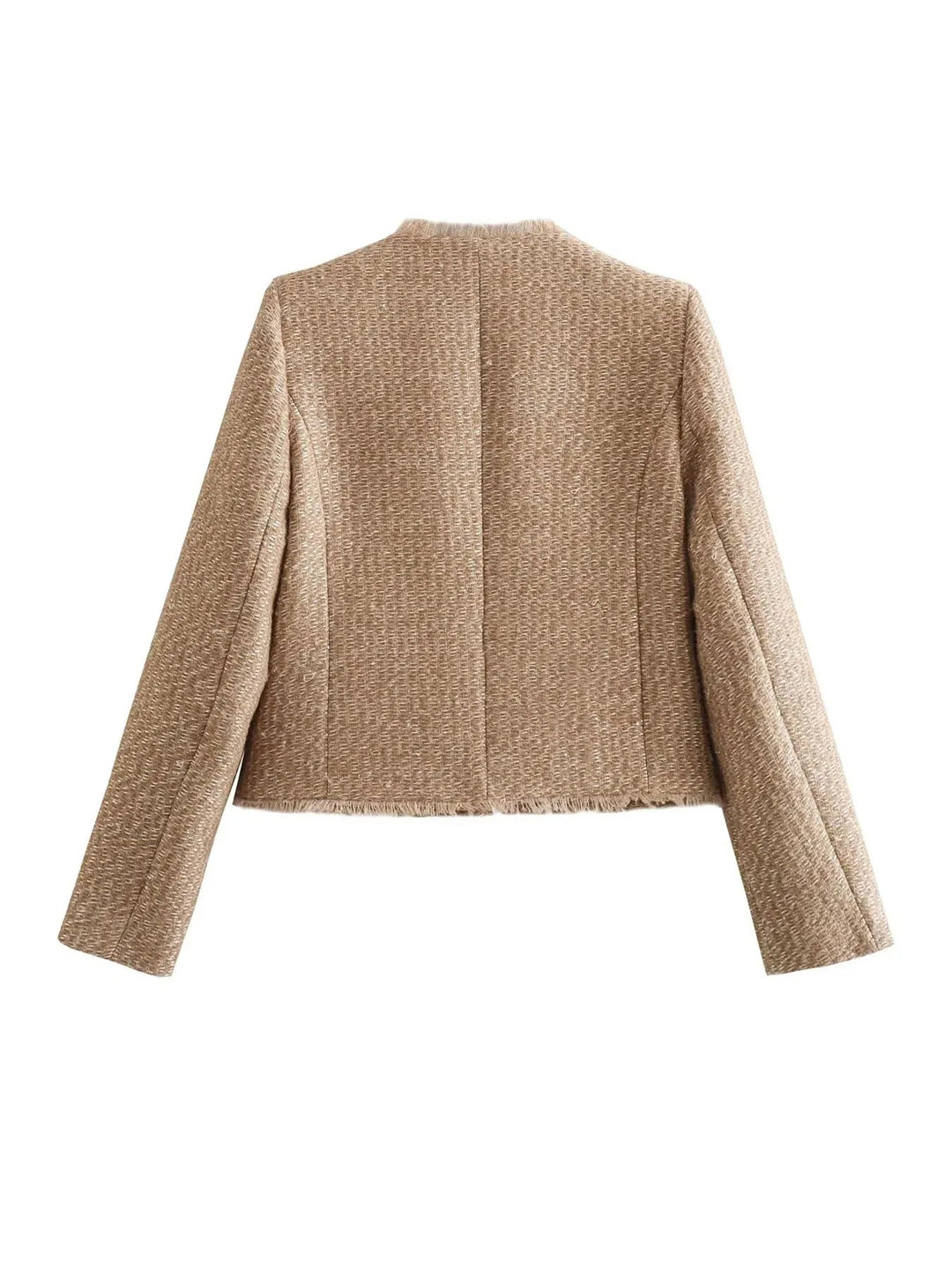 Elegant Cropped Tweed Jasje voor Dames