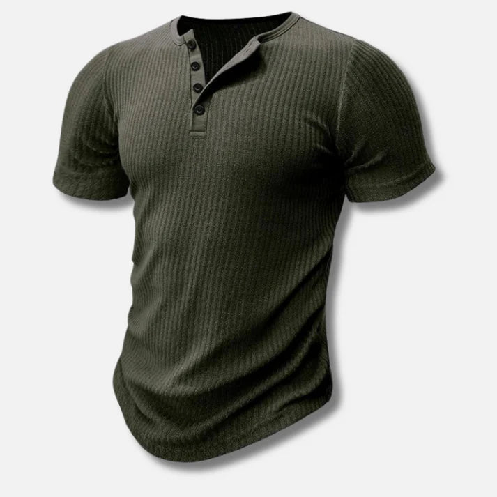 Amos– Aansluitend Henley T-Shirt Voor Heren
