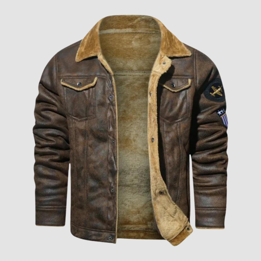Winter Bomberjack met Fleece Voering en Pilotenstijl