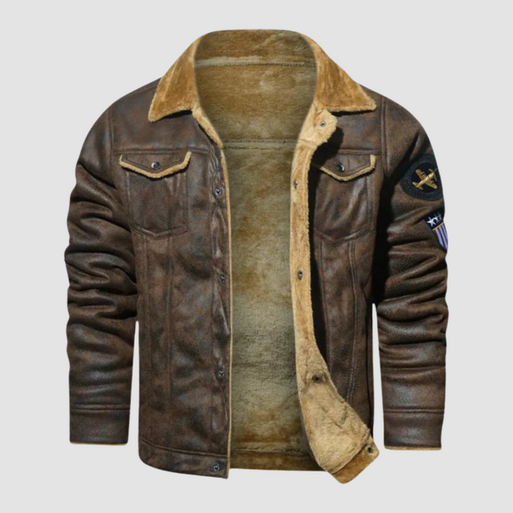 Winter Bomberjack met Fleece Voering en Pilotenstijl