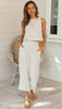 Zomerse Elegante 2-delige Damesoutfit met Top en Broek