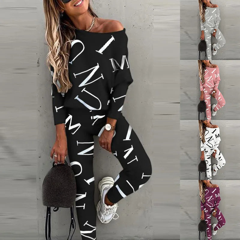 Casual 2-delig Damespak met Print