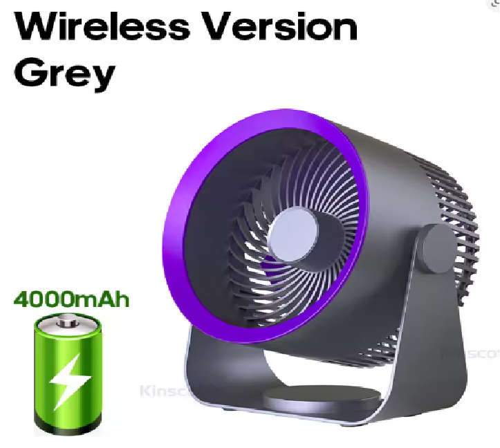 Draadloze Multifunctionele Ventilator met 4000mAh Batterij