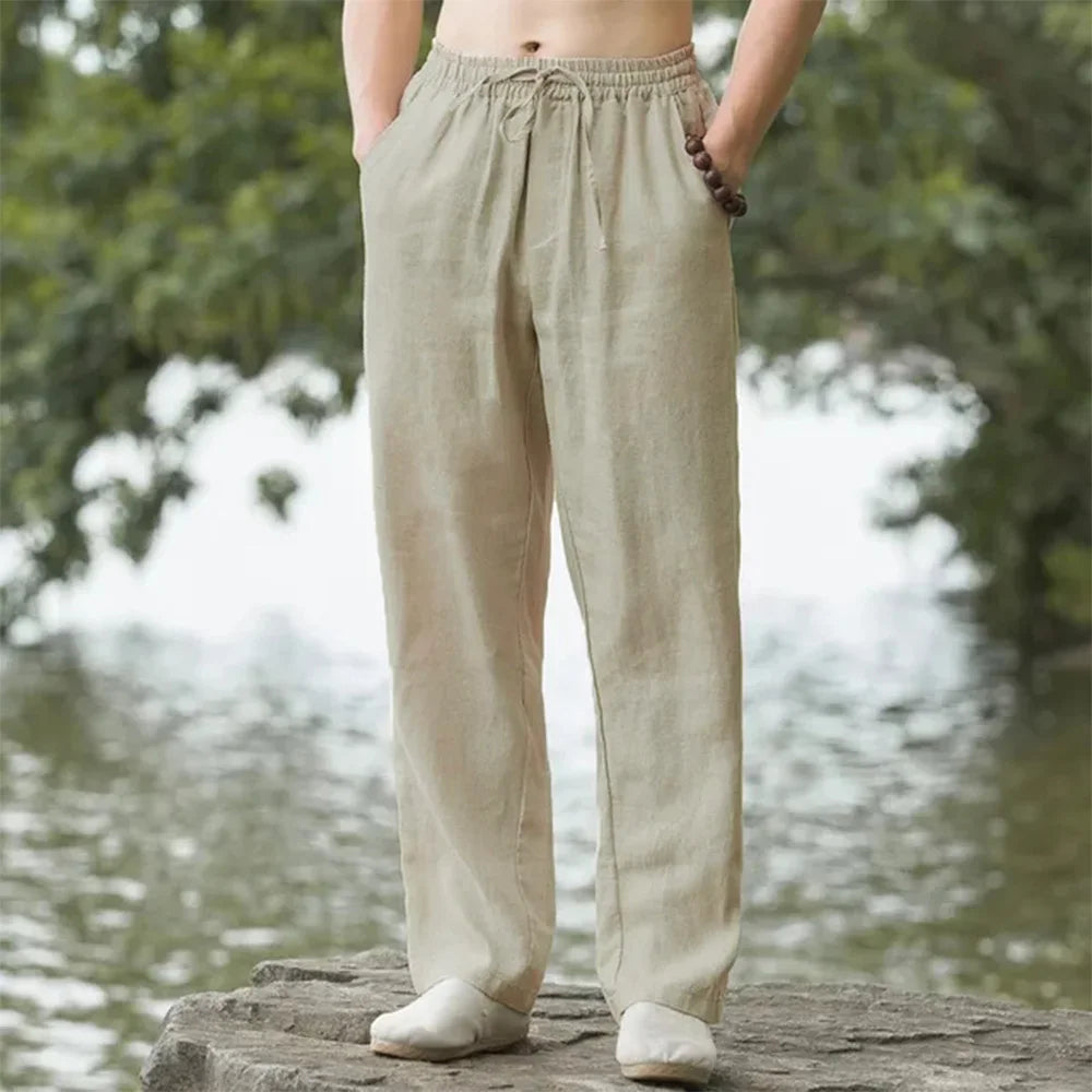 Linnen Strandbroek voor Heren