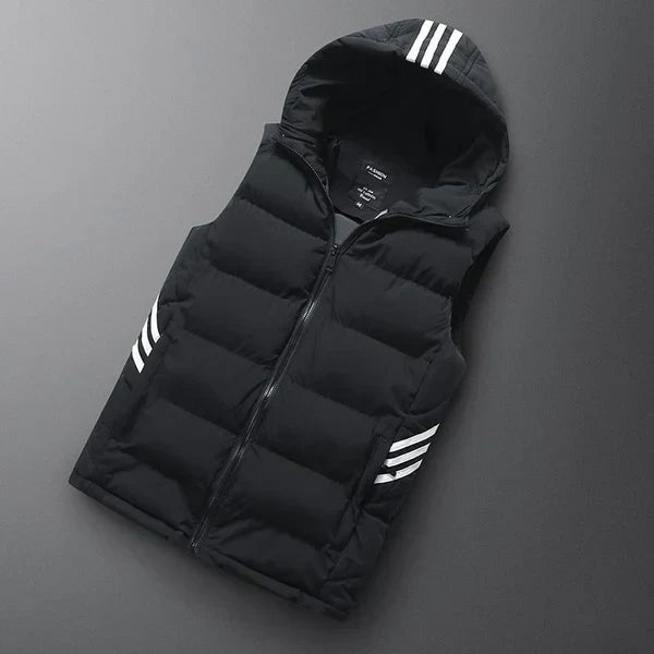 Heren bodywarmer met capuchon