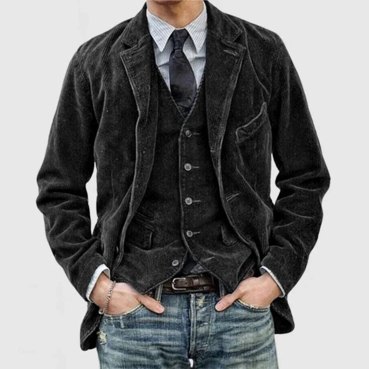 Stijlvolle vintage blazer en vestset
