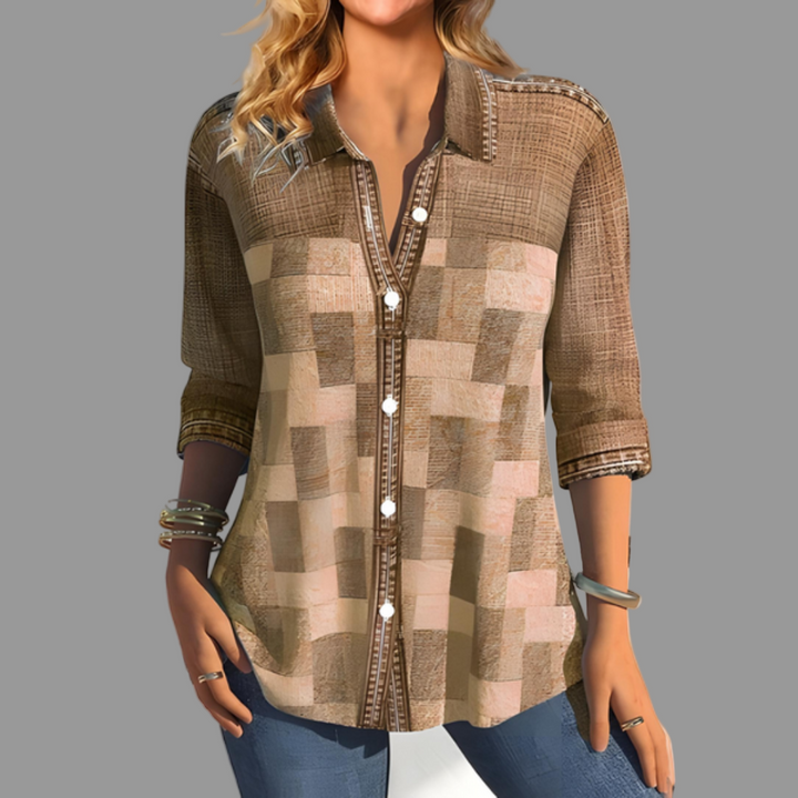 Blouse met knoopsluiting voor dames