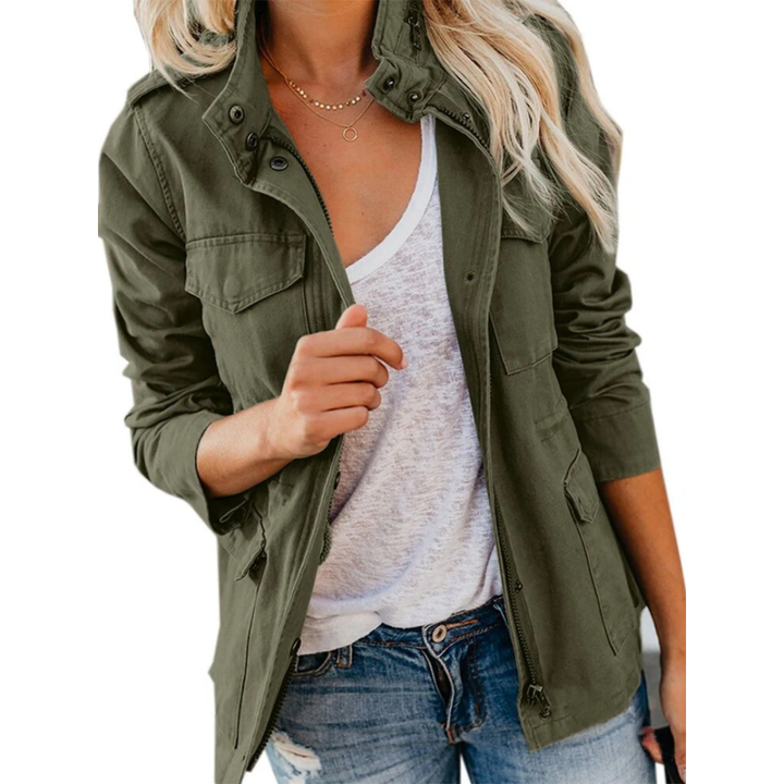 Dames casual zomer jas met rits