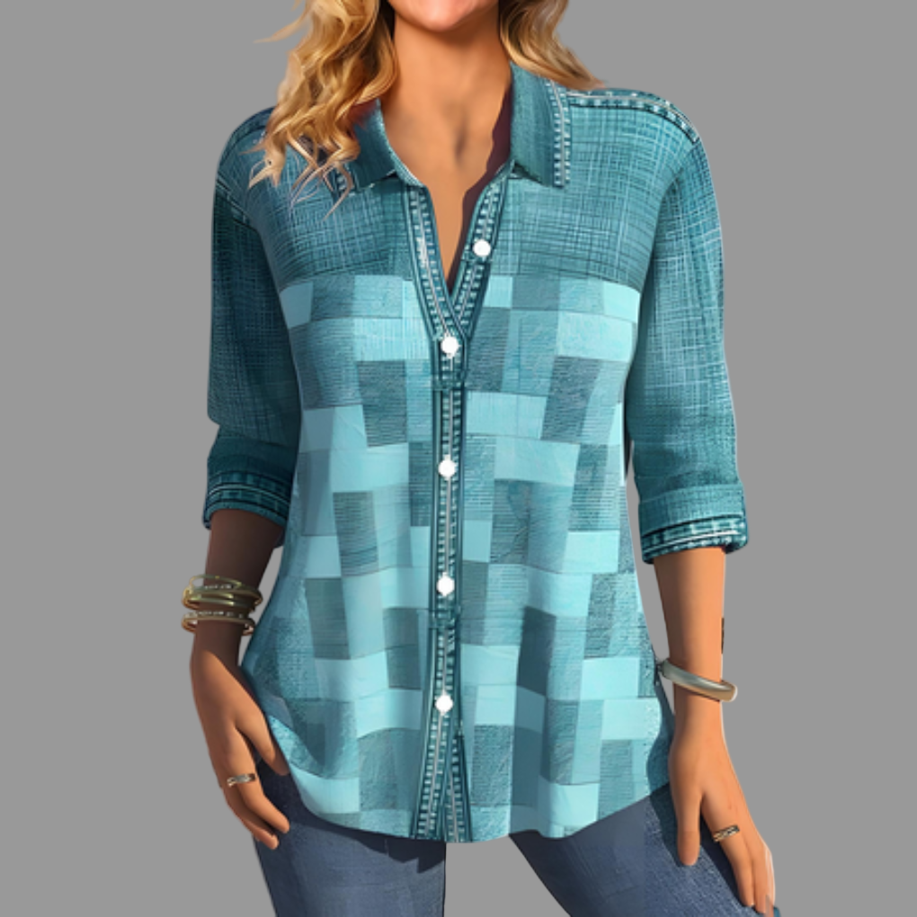 Blouse met knoopsluiting voor dames