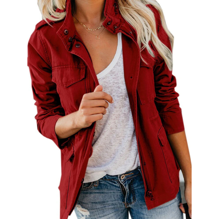 Dames casual zomer jas met rits