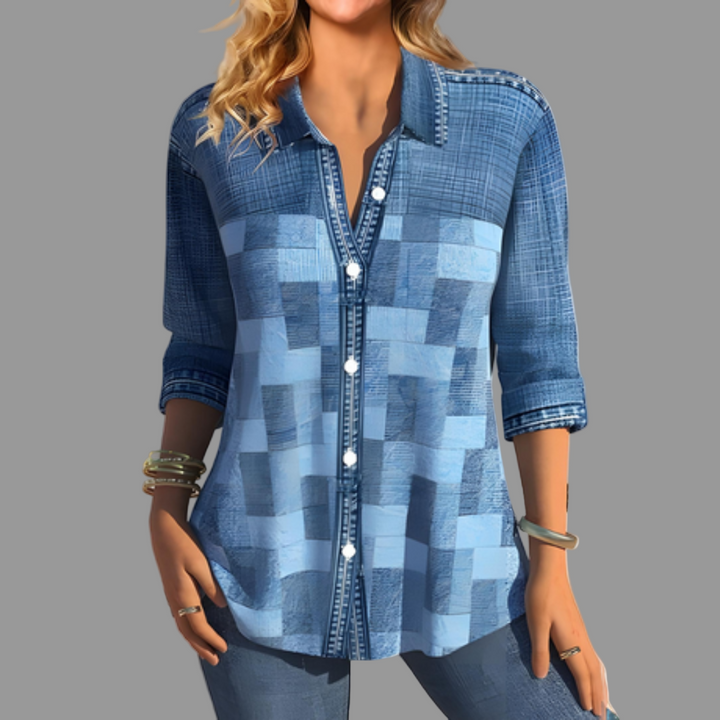 Blouse met knoopsluiting voor dames