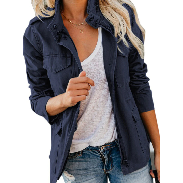 Dames casual zomer jas met rits
