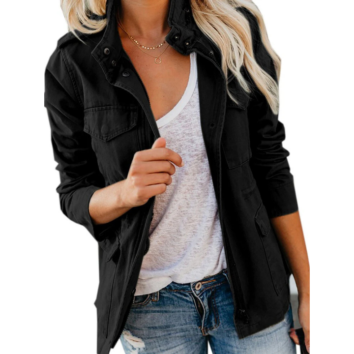 Dames casual zomer jas met rits