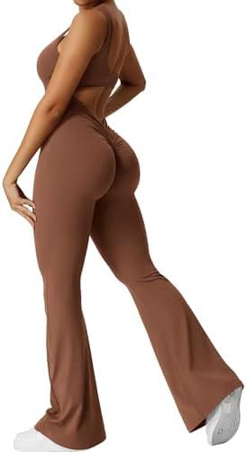 Mouwloze Flared Jumpsuit voor Yoga & Fitness
