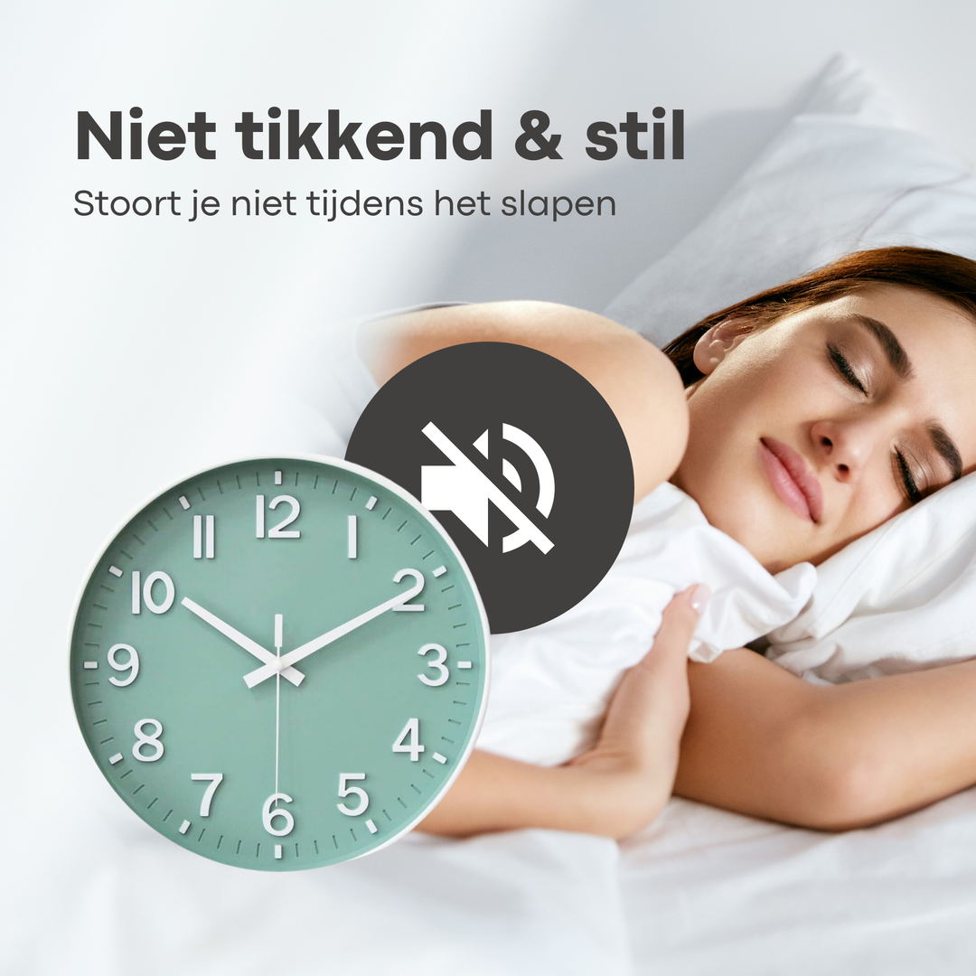 Moderne Wandklok met Grote Cijfers 30 cm
