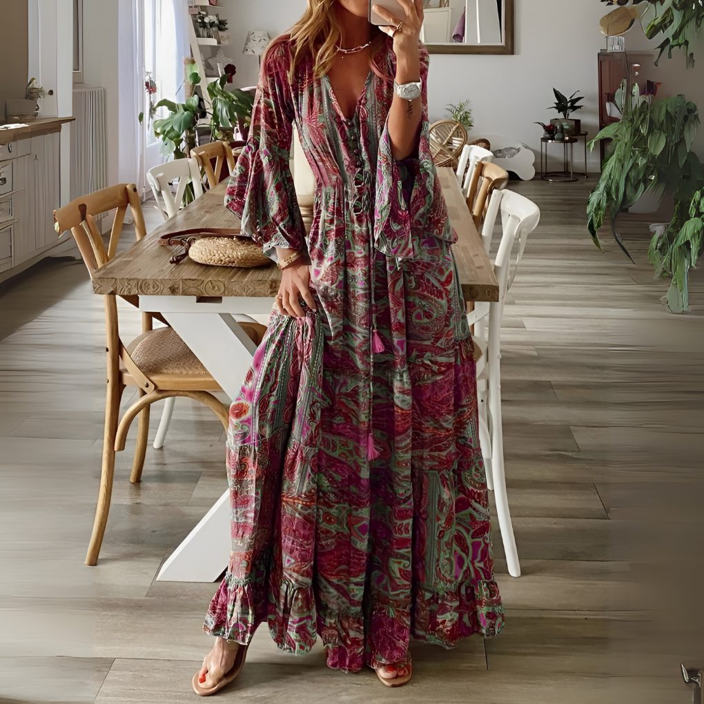 Bohemian maxi-jurk voor dames