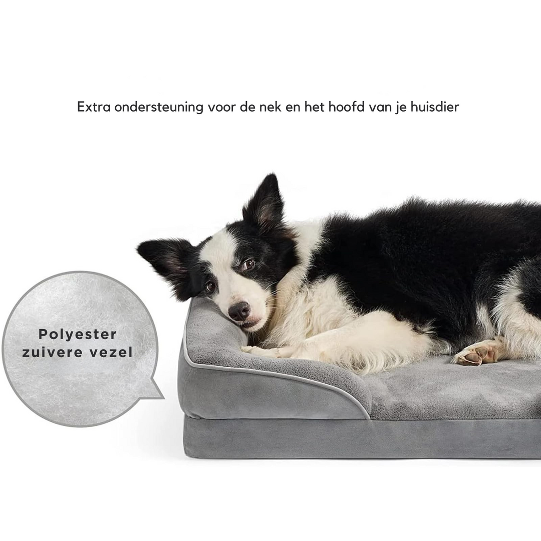 Orthopedisch Hondenbed met Traagschuim en Pluche Bekleding