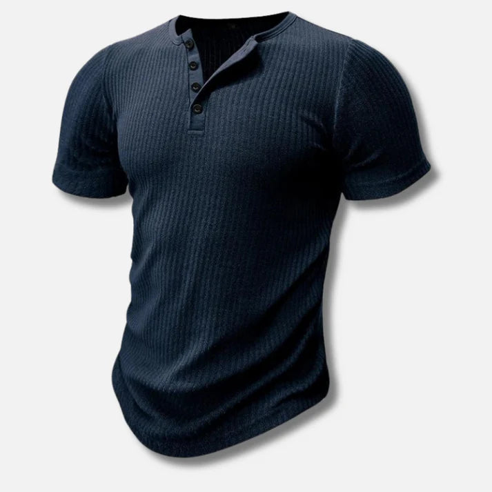 Amos– Aansluitend Henley T-Shirt Voor Heren