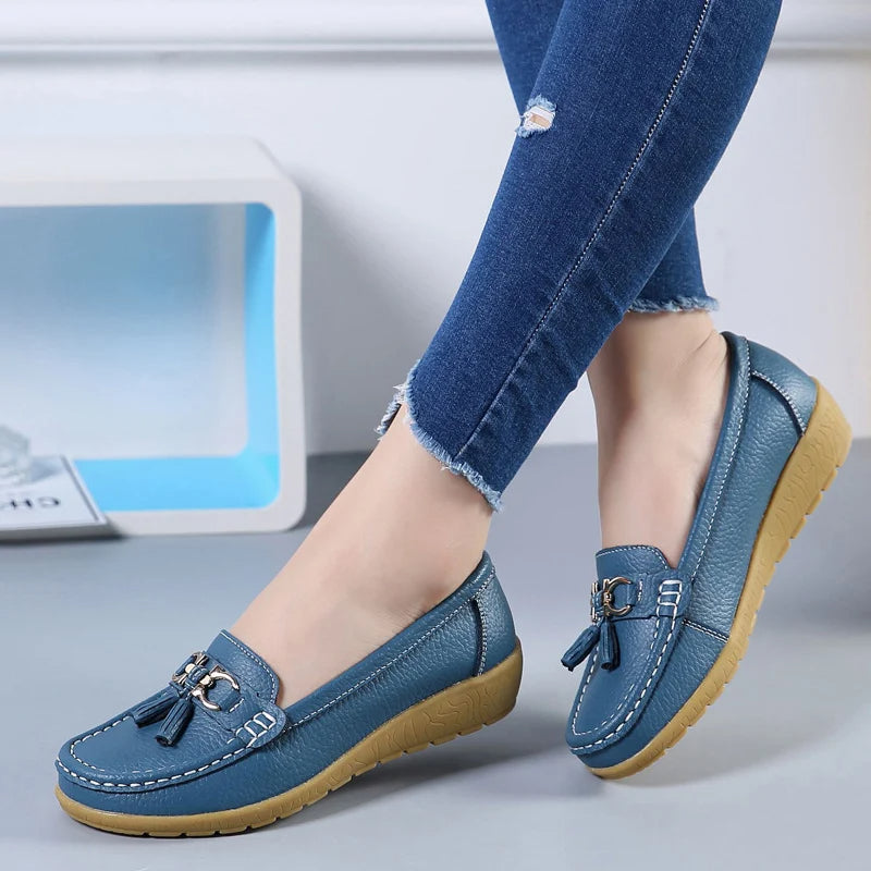 Leren Ballerina Flats met Cut-Out Design en Ultiem Draagcomfort