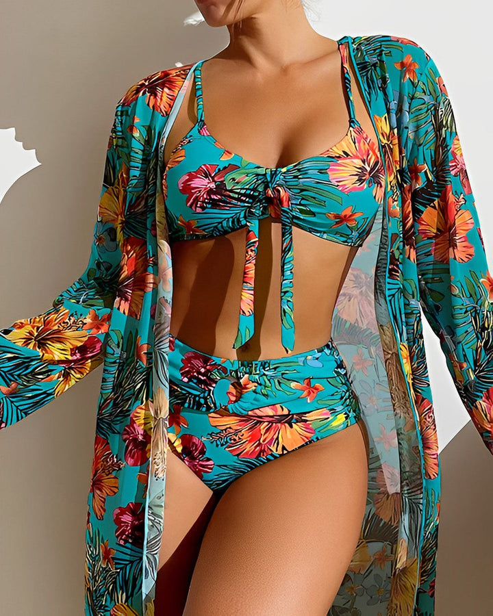 Tamara – Tropische Bloom Bikini Set dames