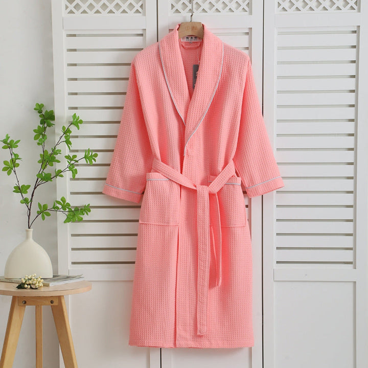 Lichtgewicht kimono 100% katoenen wafelbadjas