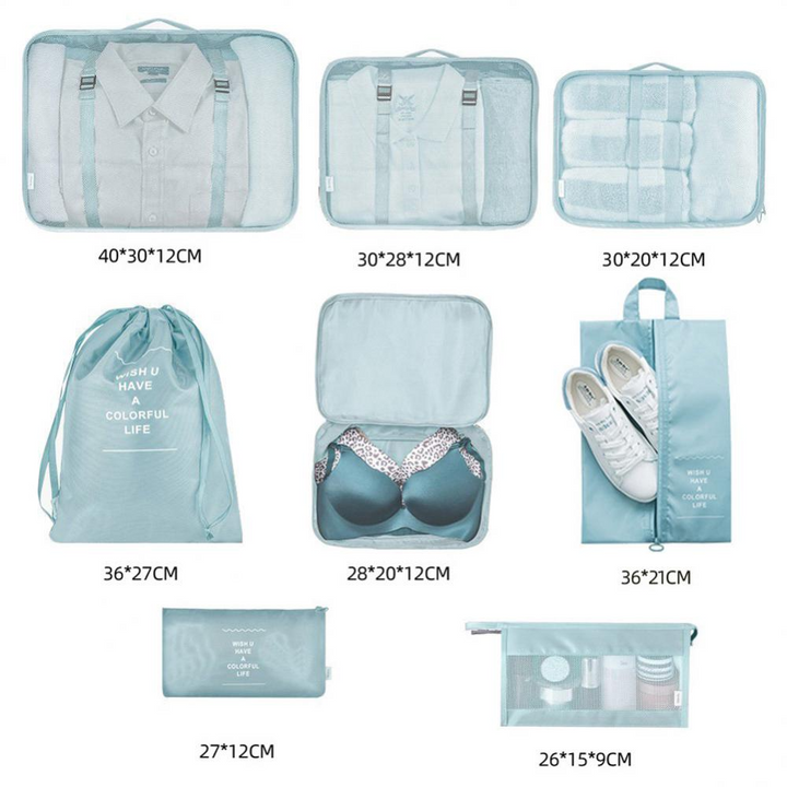 8-delige Reisset – Bagage Verdelers & Organizer Cubes