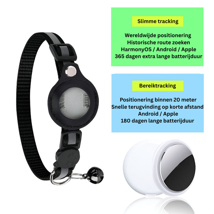 GPS-trackerhalsband voor katten met reflecterend ontwerp