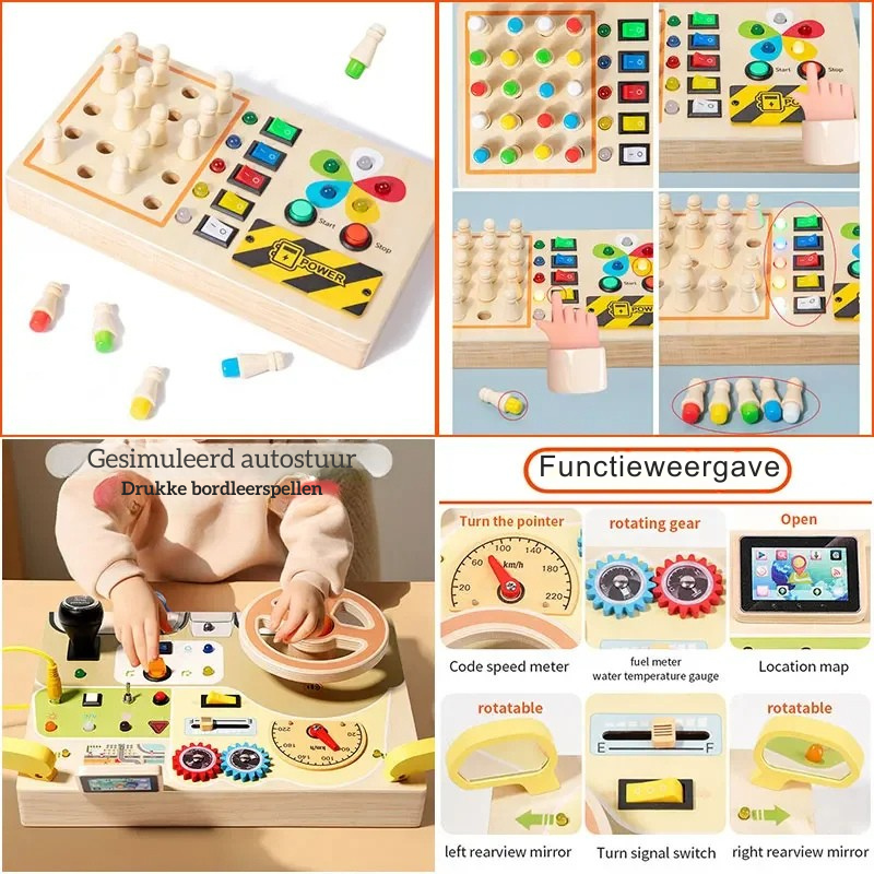 LED Licht & Sensorisch Activiteitenbord voor Kinderen (2–6 jaar)