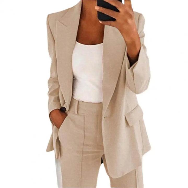 Klassieke Blazer met Lange Mouwen en Enkelknoopsluiting
