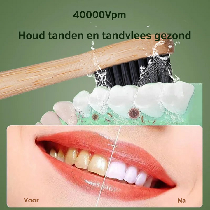 Duurzame Elektrische Tandenborstel met Bamboe Opzetkop