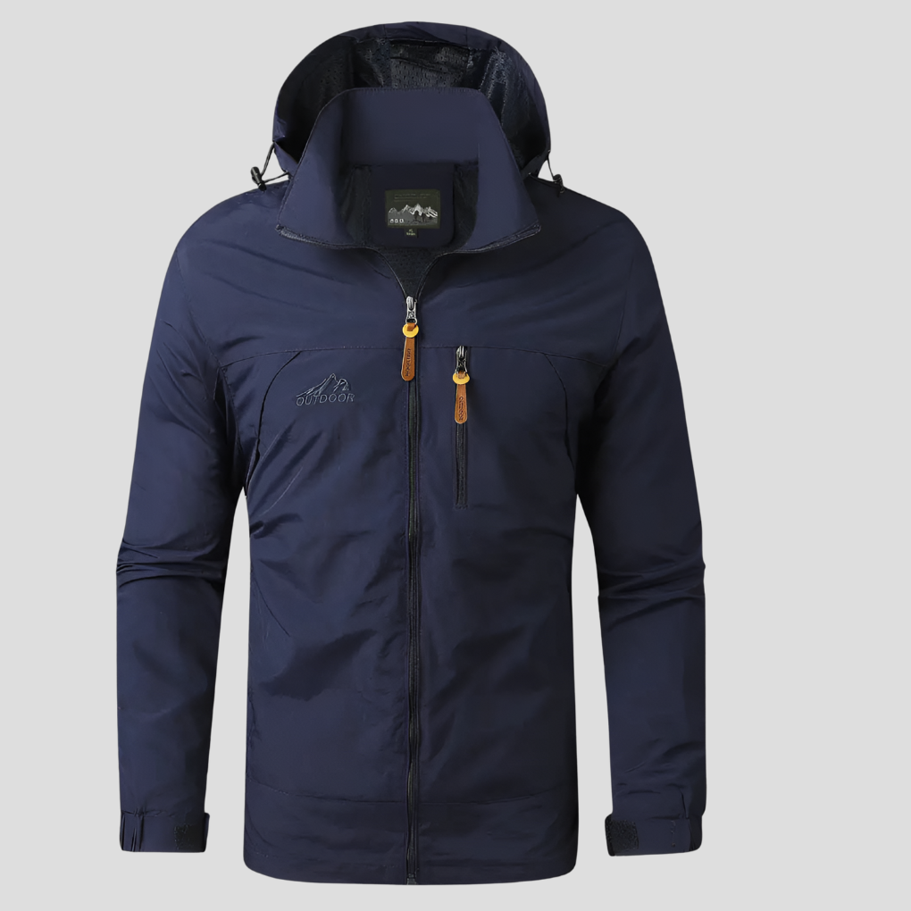 Waterdichte en winddichte outdoorjas voor heren