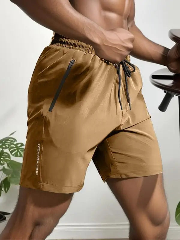 Heren Zomershort met Hoge Taille en Letterprint
