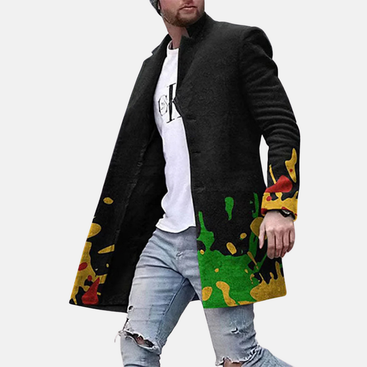 Grafische Mantel Jas met Streetwear Flair