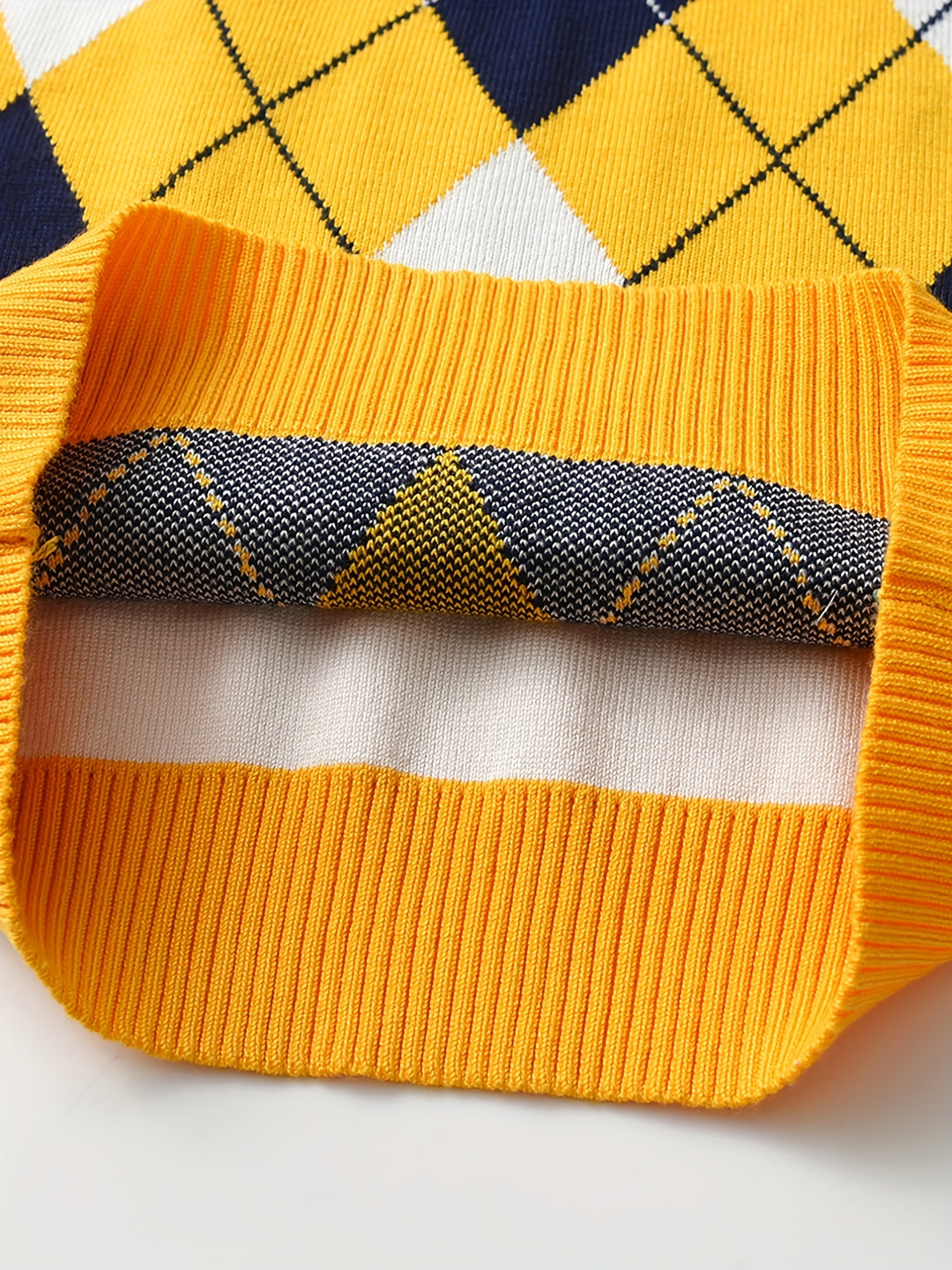 Jongens lange mouwen gebreide sweater met argyle patroon - Alvino