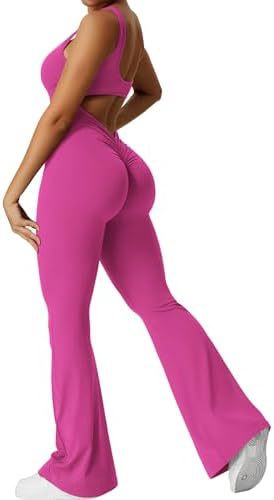 Mouwloze Flared Jumpsuit voor Yoga & Fitness