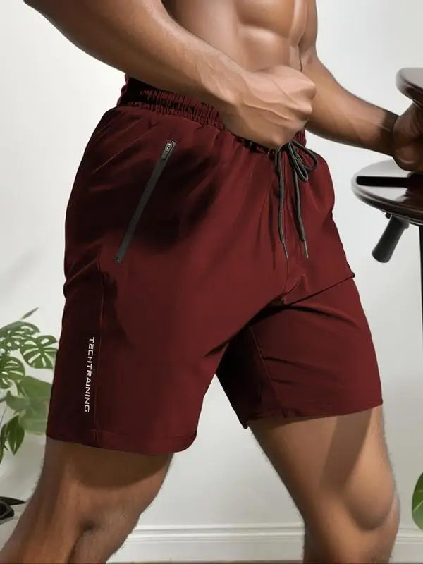 Heren Zomershort met Hoge Taille en Letterprint