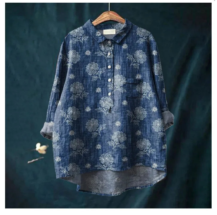 Cartoon Damesblouse met 3D Dierenprint