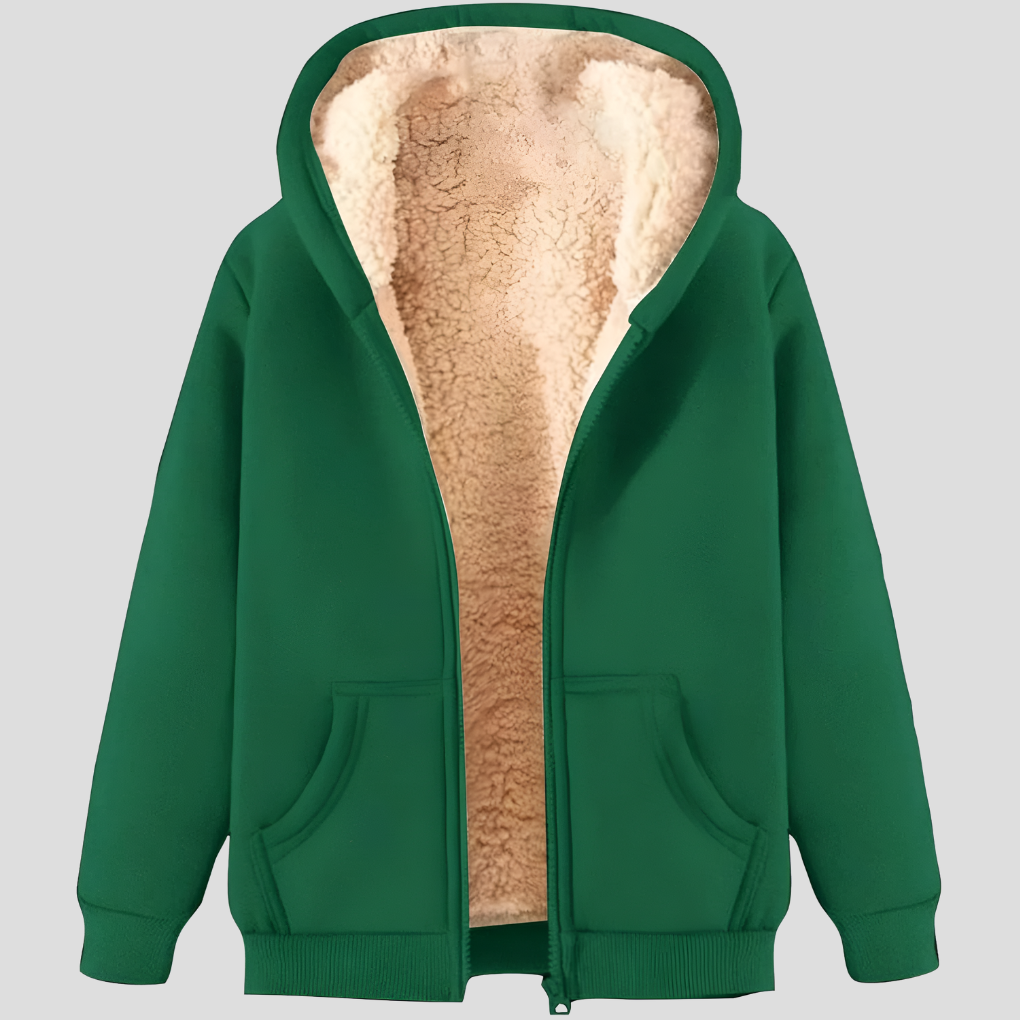 Warme fleecegevoerde winterhoodie voor heren