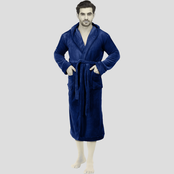 Comfortabele fleece badjas voor heren