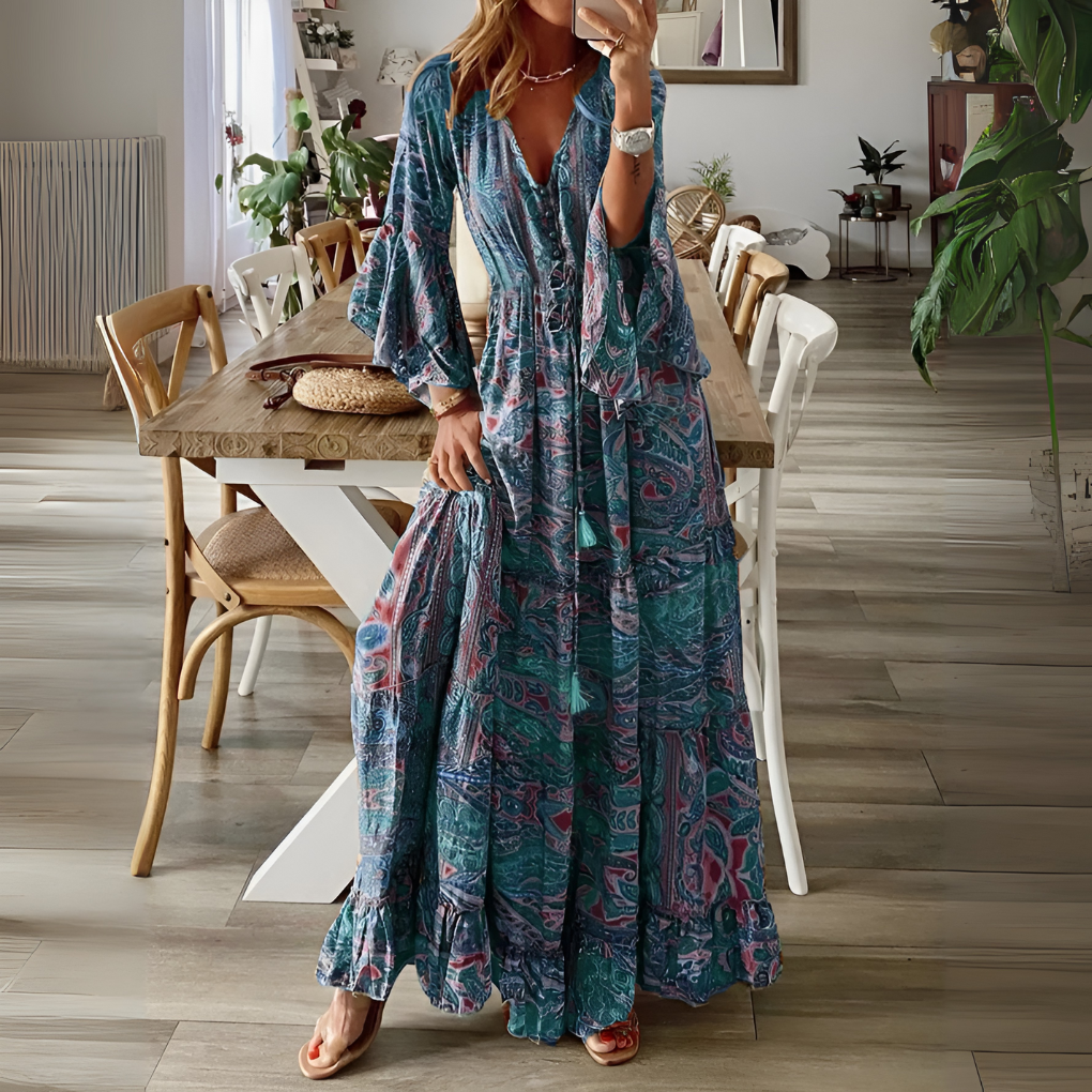 Bohemian maxi-jurk voor dames