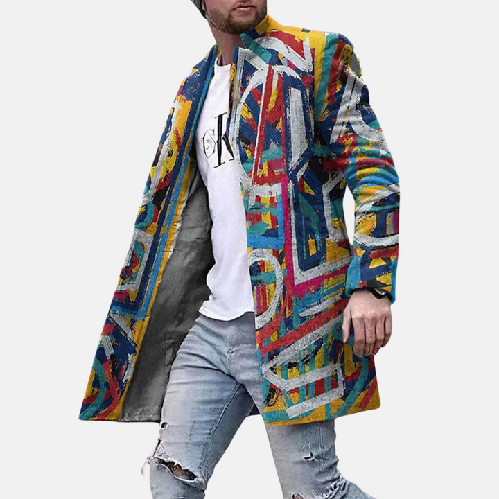 Grafische Mantel Jas met Streetwear Flair