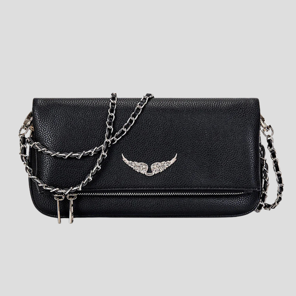 Elegante leren tas met kettingriem