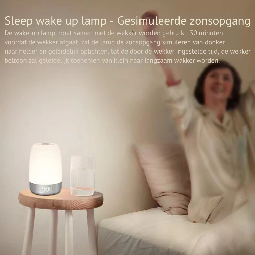 Zonsopgang Wekkerlamp met Slaap Simulatie & Nachtlicht