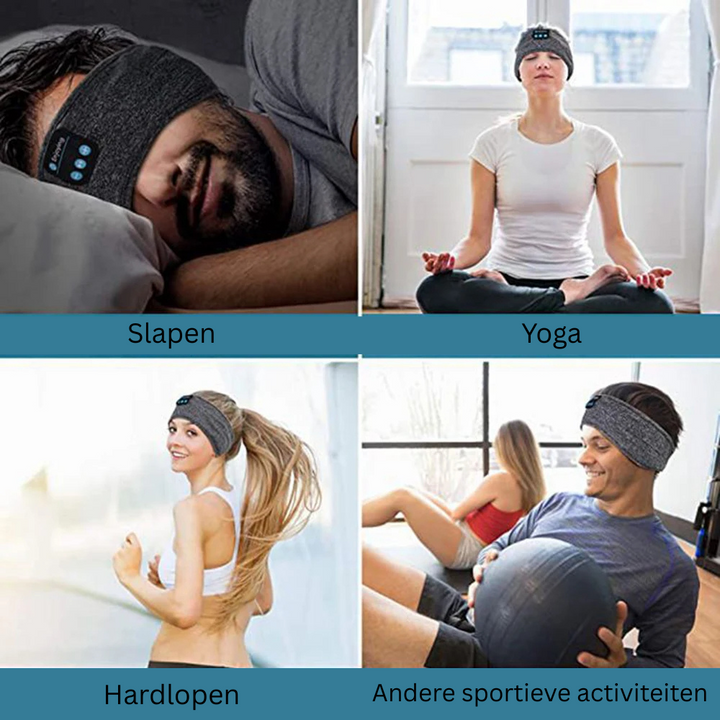 Draadloze Bluetooth Slaapmasker Hoofdband met Ingebouwde Koptelefoon