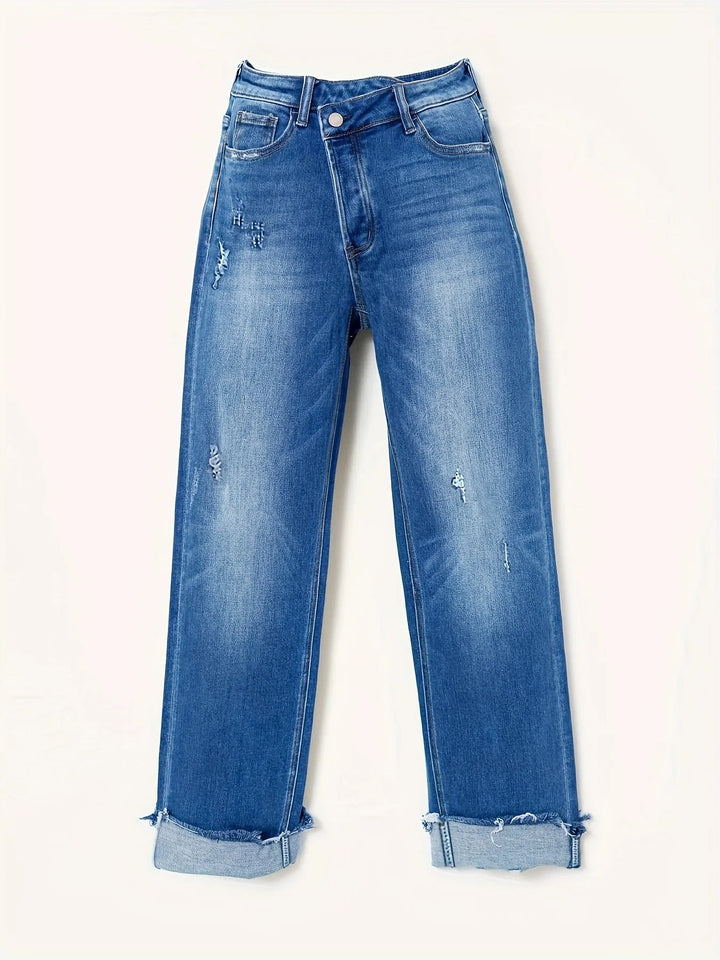 Delilah – Asymmetrische Straight-Leg Jeans voor Dames
