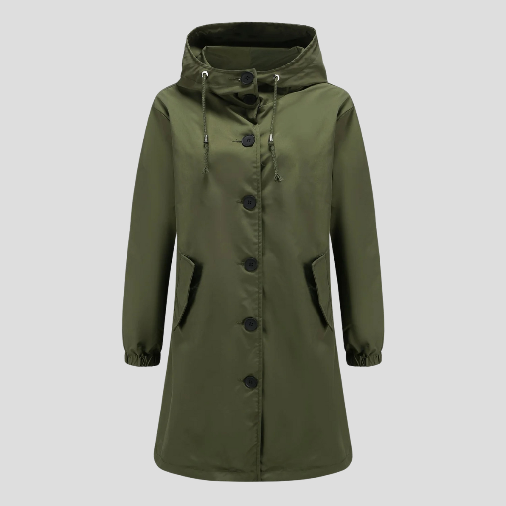 Waterdichte regenjas met capuchon voor dames
