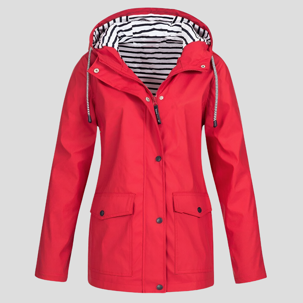 Waterdichte en winddichte capuchonjas voor dames