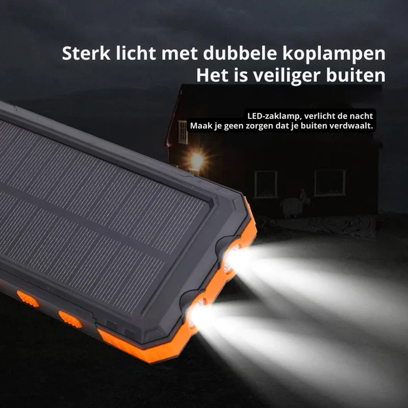 Draagbare Zonne-Energie Powerbank met Snellaadfunctie