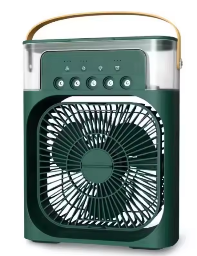 3-in-1 Draagbare USB Ventilator met Luchtbevochtiger en LED Nachtlamp