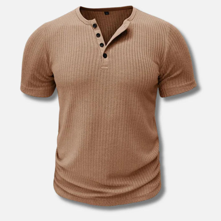 Amos– Aansluitend Henley T-Shirt Voor Heren